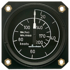 Winter 57mm 7443 0-200kt 1.5 Turn ASI, 2kt Divisions to 80kts